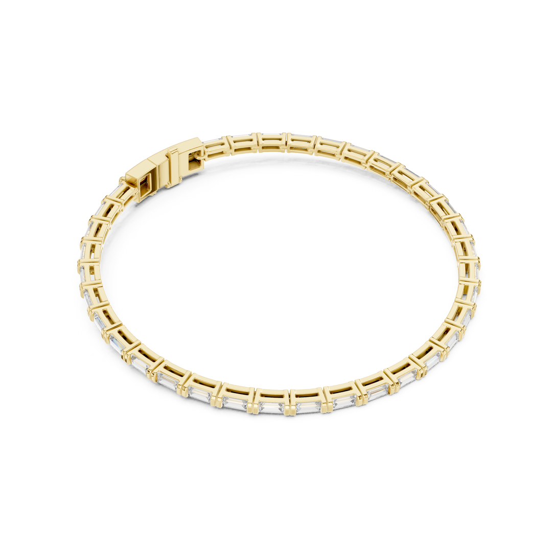 Baguette 3.7 ctw Lab Diamond Tennis Bracelet - BC126