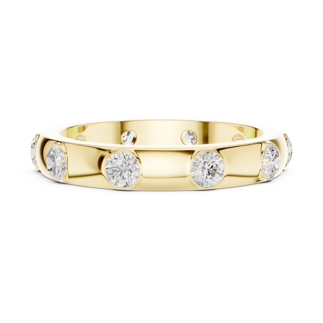 Flush Set Round 0.8 ctw Diamond Band - B1144