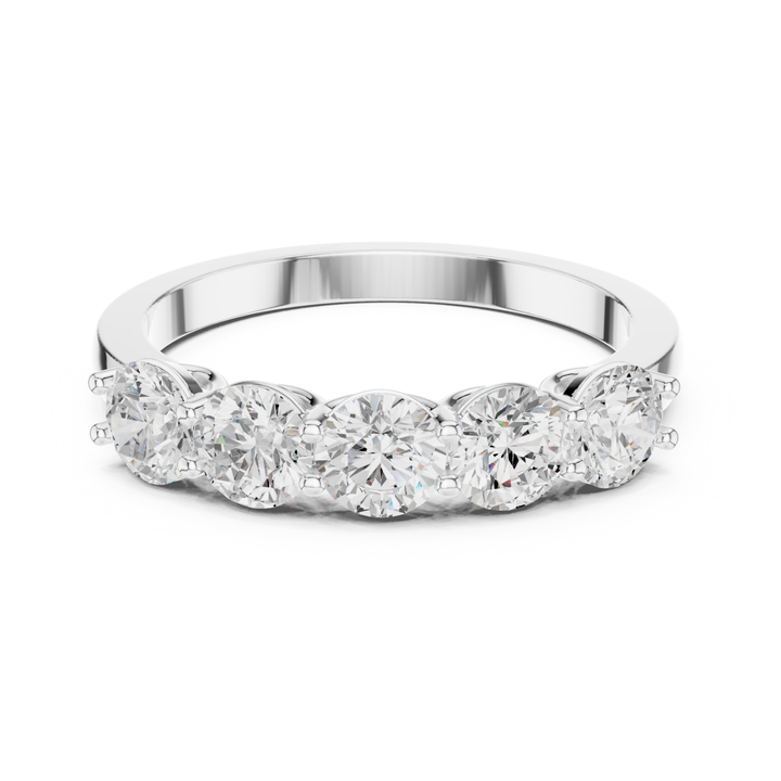 Five Stone Round 1.5 ctw Diamond Band - B1143