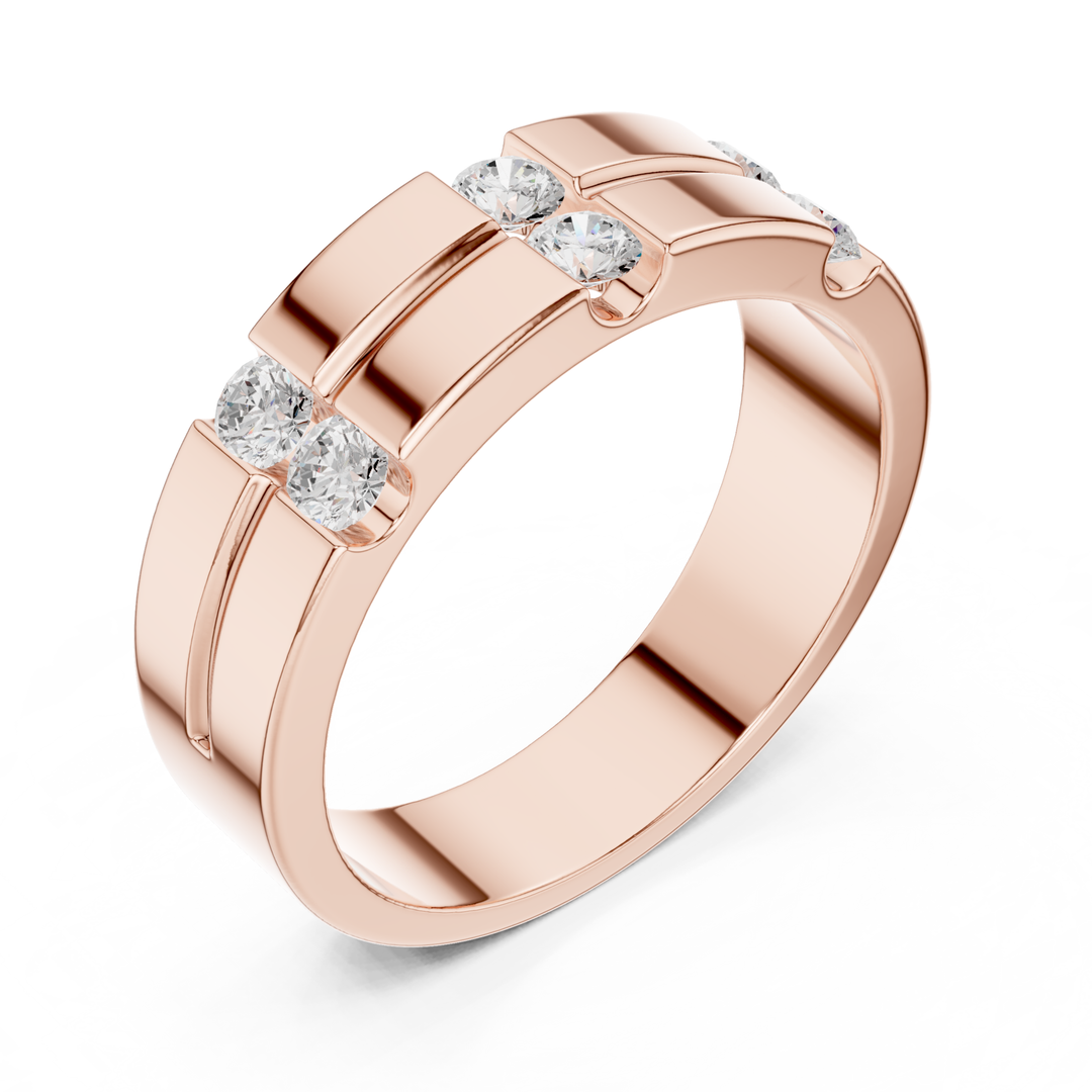 Round 0.39 ctw Diamond Modern Men's Band - B1131