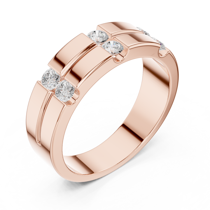 Round 0.39 ctw Diamond Modern Men's Band - B1131