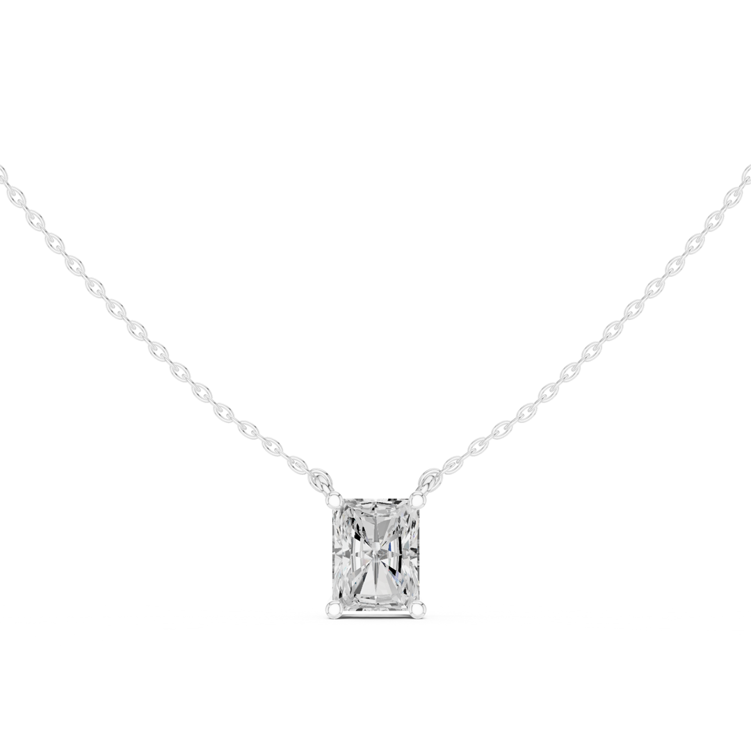 Radiant Cut Diamond Solitaire Pendant - P1134RA