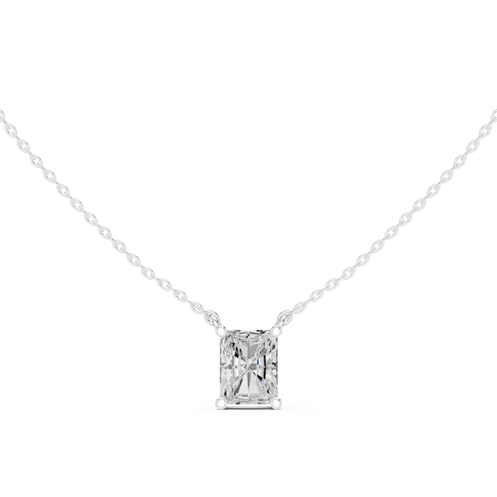 Radiant Cut Diamond Solitaire Pendant - P1134RA