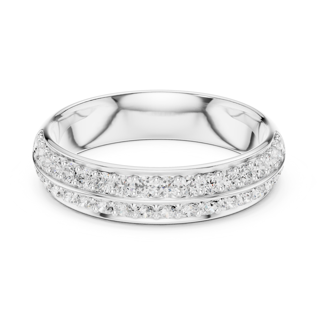 Double Row Round 0.54 ctw Diamond Band - B1185