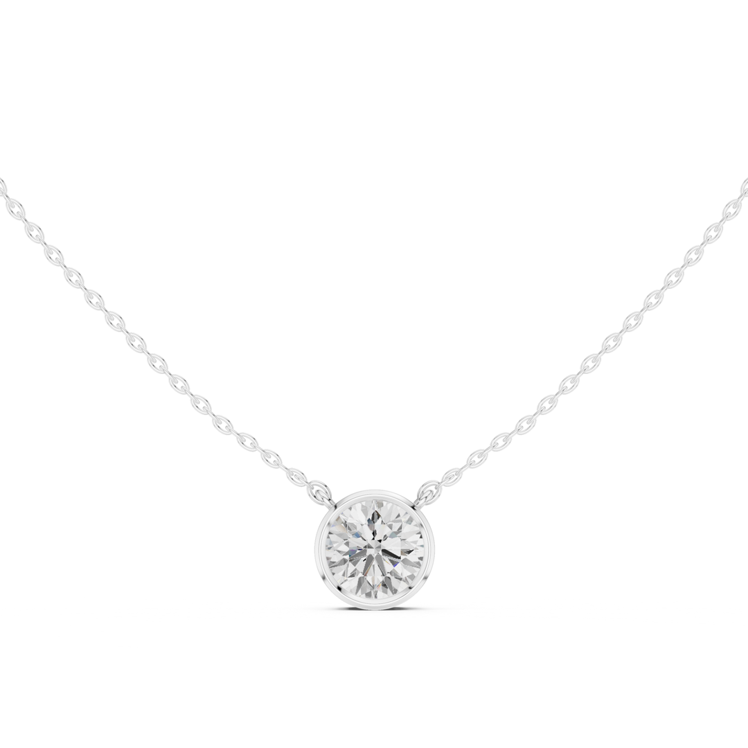 Round Cut Diamond Bezel Solitaire - P1135RD