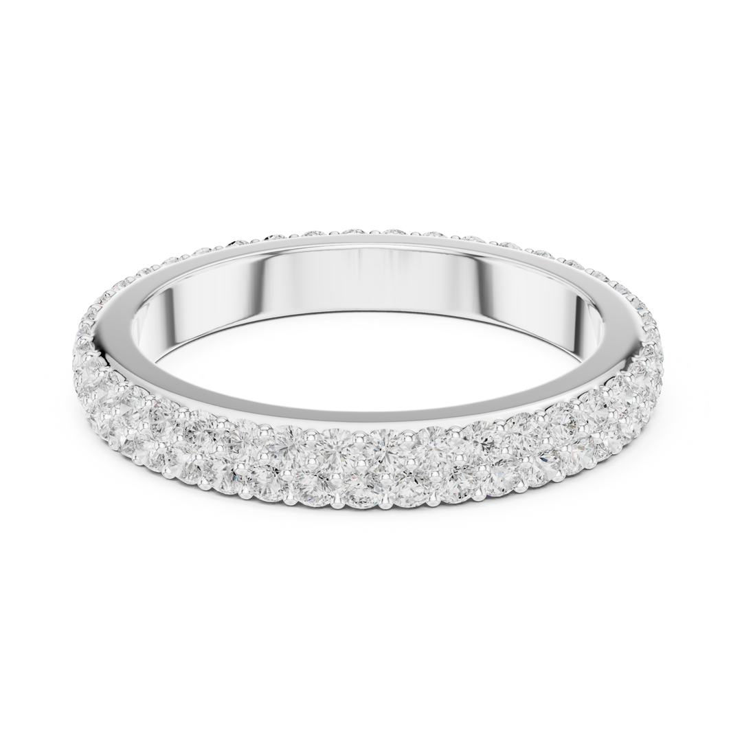 Double Row Round 1.2 ctw Diamond Eternity Band - B1182
