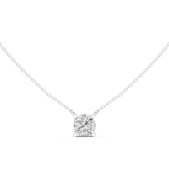 Cushion Cut Diamond Solitaire Pendant - P1134CU
