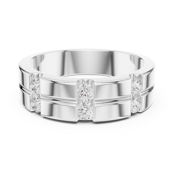 Round 0.39 ctw Diamond Modern Men's Band - B1131