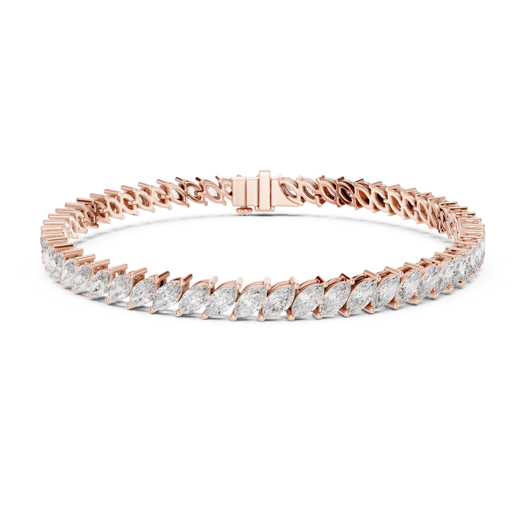 Marquise Lab Diamond 8.4 ctw Tennis Bracelet - BC116