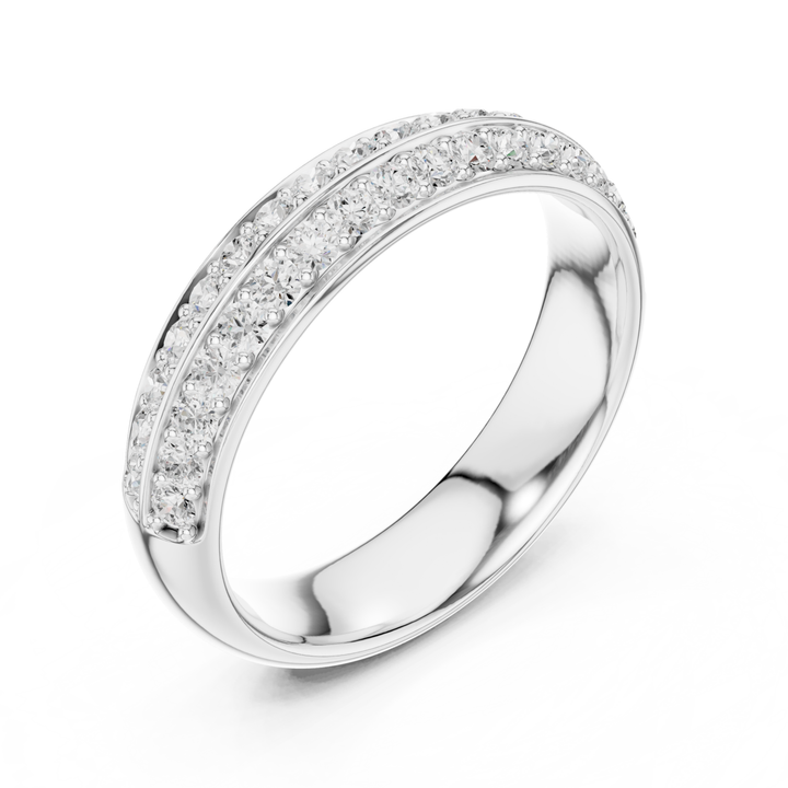 Double Row Round 0.54 ctw Diamond Band - B1185