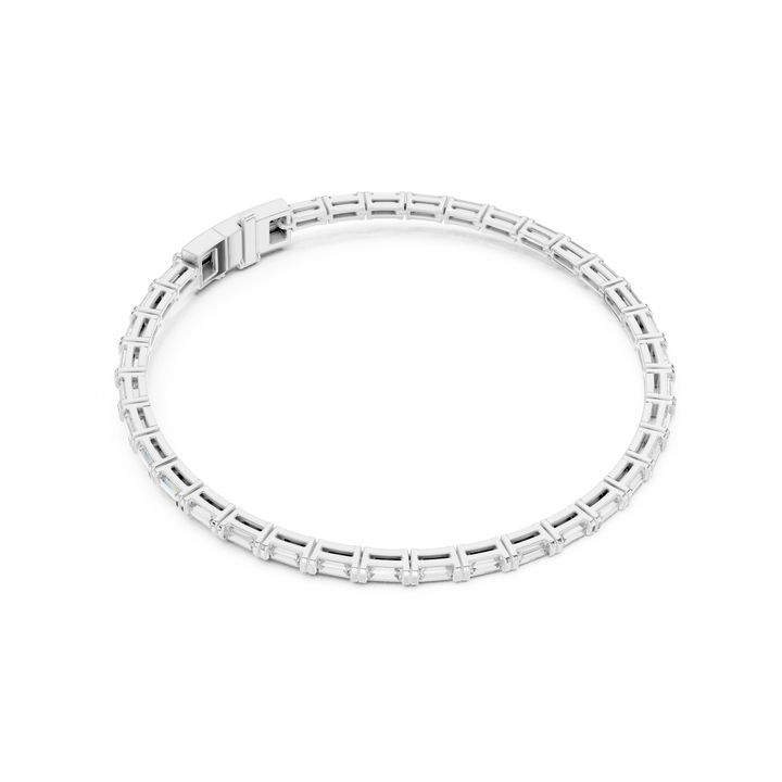 Baguette 3.7 ctw Lab Diamond Tennis Bracelet - BC126