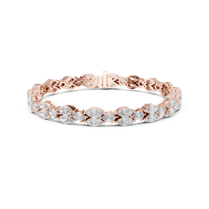 Pear & Marquise 9 ctw Lab Diamond Tennis Bracelet- BC121
