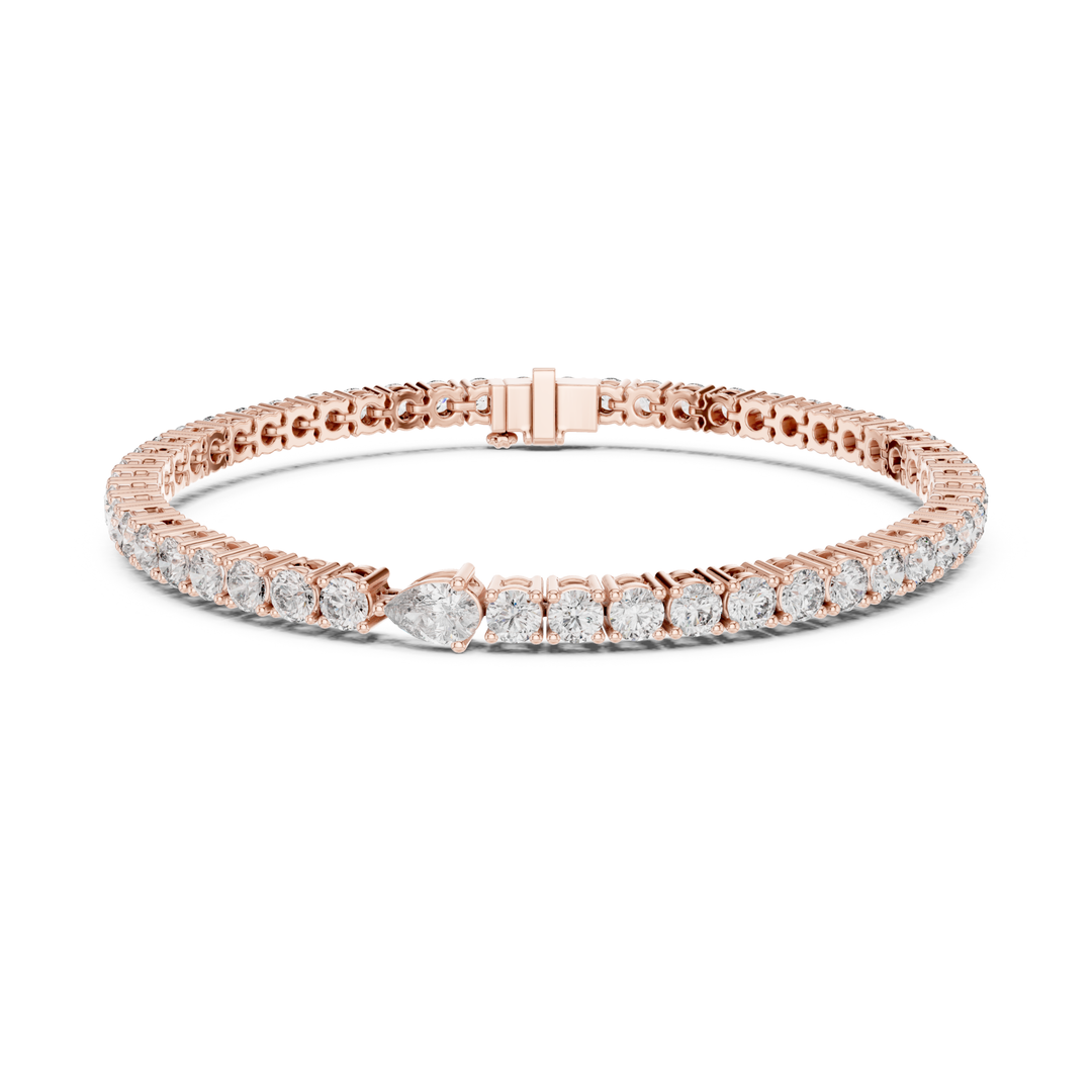 Pear Accent 5.75 ctw Diamond Tennis Bracelet - BC119