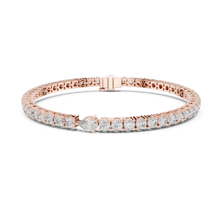 Pear Accent 5.75 ctw Diamond Tennis Bracelet - BC119
