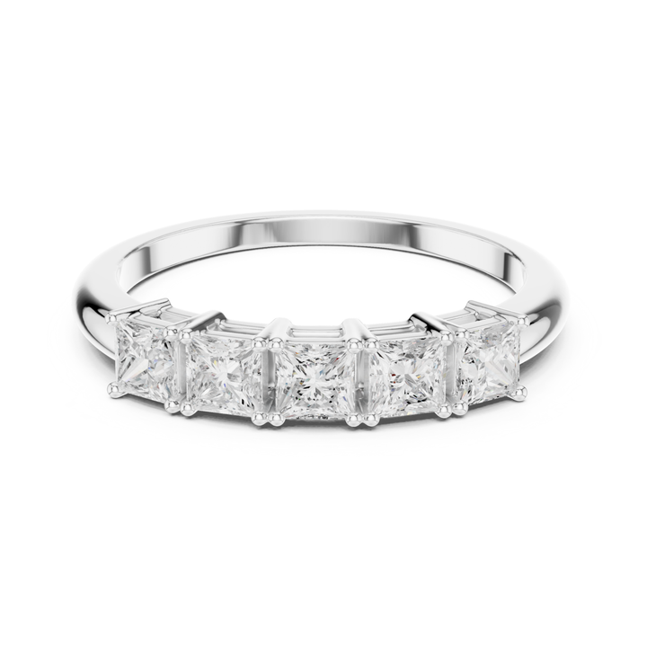 Five Stone Princess Cut 0.65 ctw Diamond Band - B1149