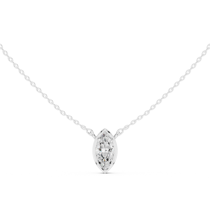 Marquise Cut Diamond Bezel Solitaire - P1135MQ2