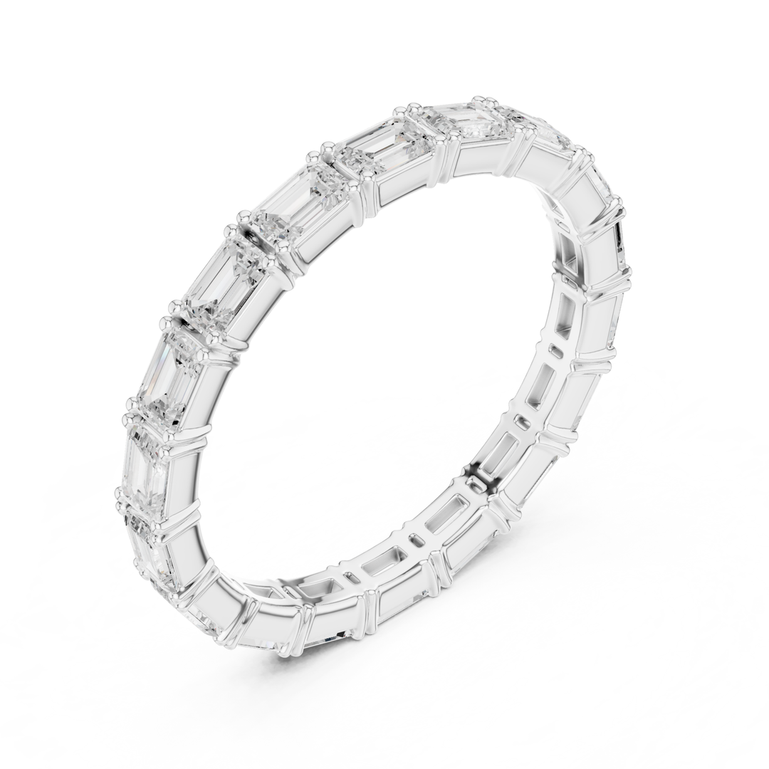 Classic Emerald Cut 1.58 ctw Diamond Eternity Band - B1179