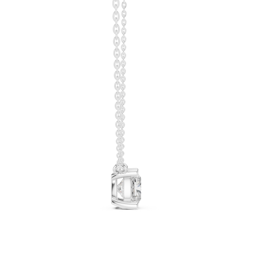 Cushion Cut Diamond Solitaire Pendant - P1134CU