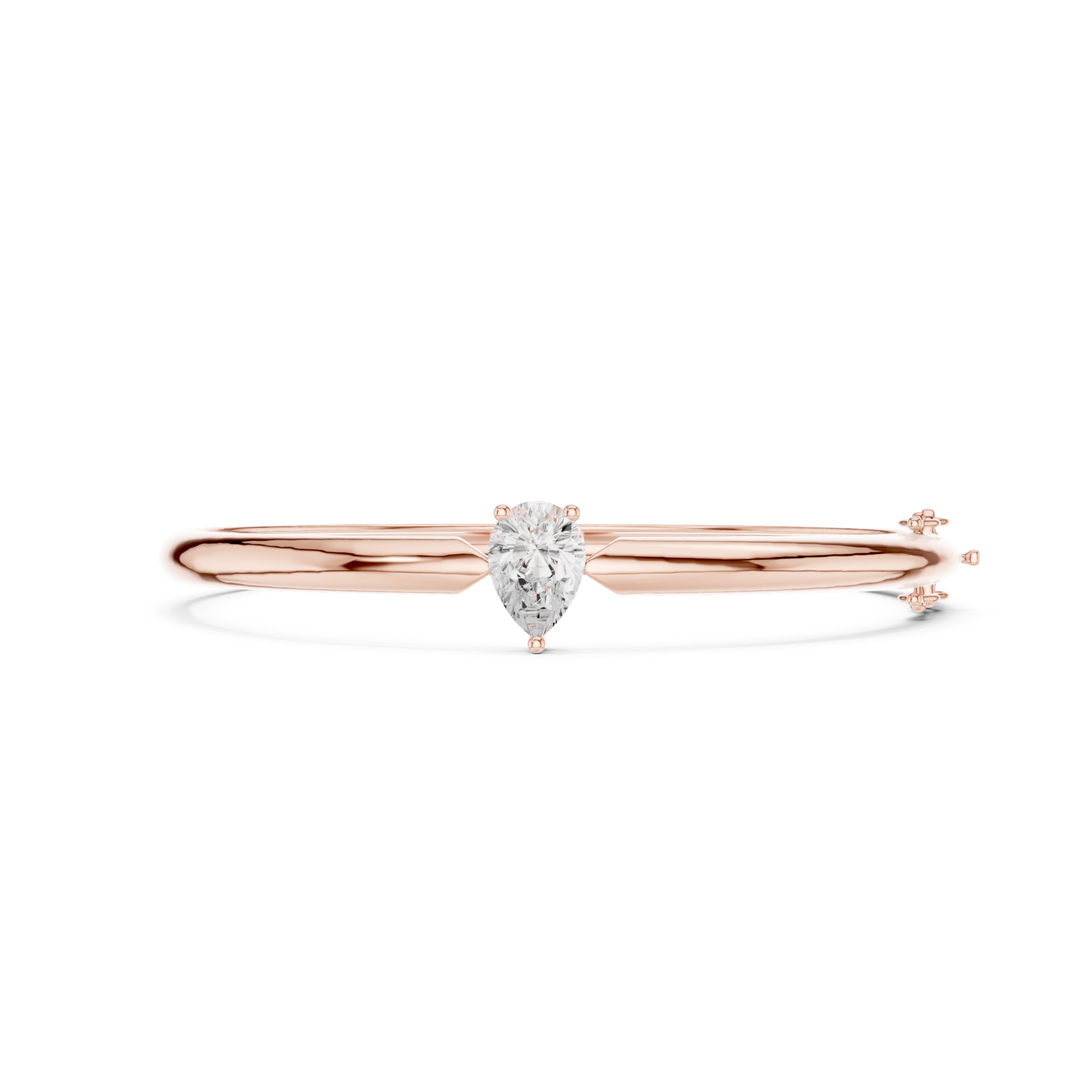 Solitaire Pear Diamond Bangle - BC132
