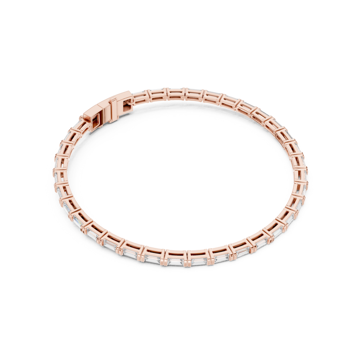 Baguette 3.7 ctw Lab Diamond Tennis Bracelet - BC126