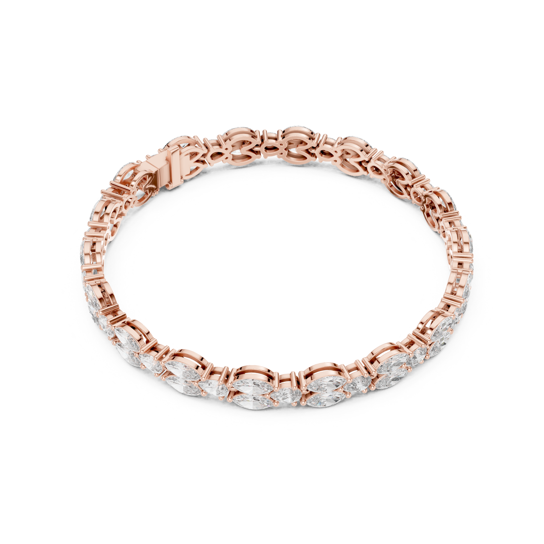 Pear & Marquise 9 ctw Lab Diamond Tennis Bracelet- BC121