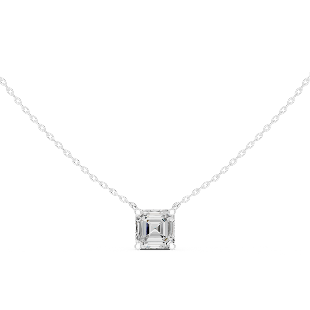 Asscher Cut Diamond Solitaire Pendant - B1134AS