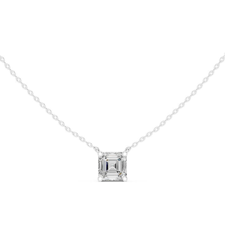 Asscher Cut Diamond Solitaire Pendant - B1134AS
