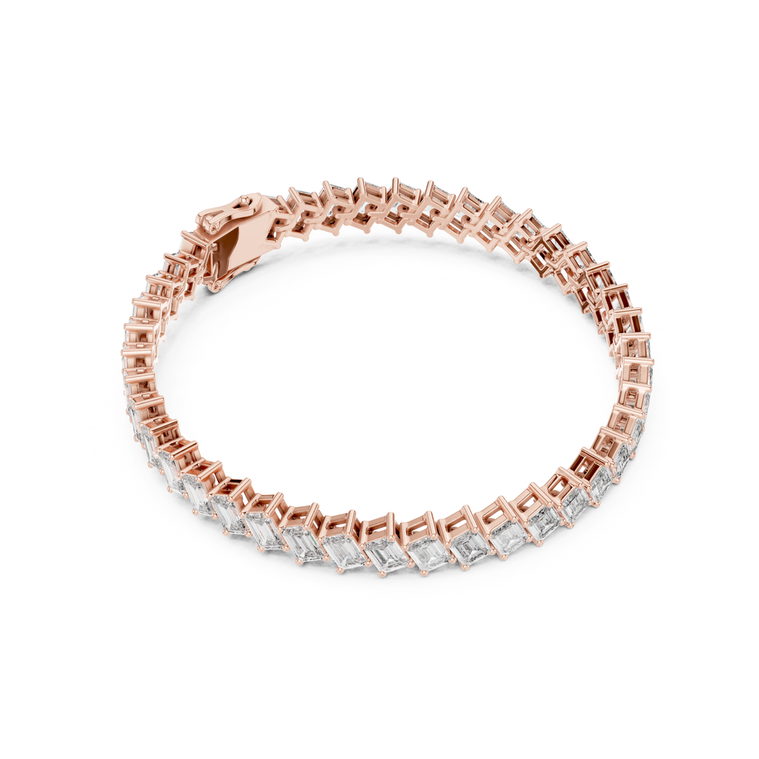 Emerald 7.5 ctw Lab Diamond Tennis Bracelet- BC123