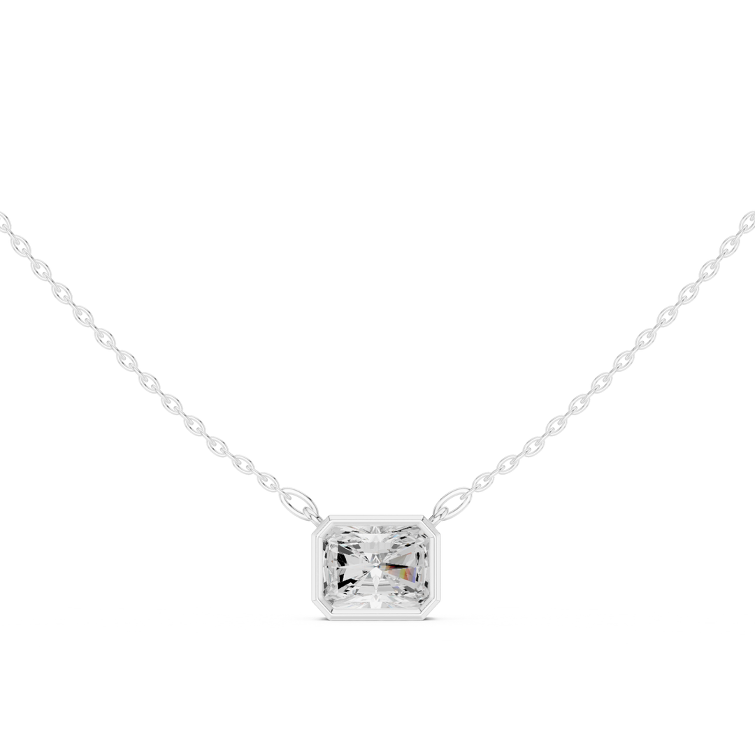 Radiant Cut Diamond Bezel Solitaire - P1135RA