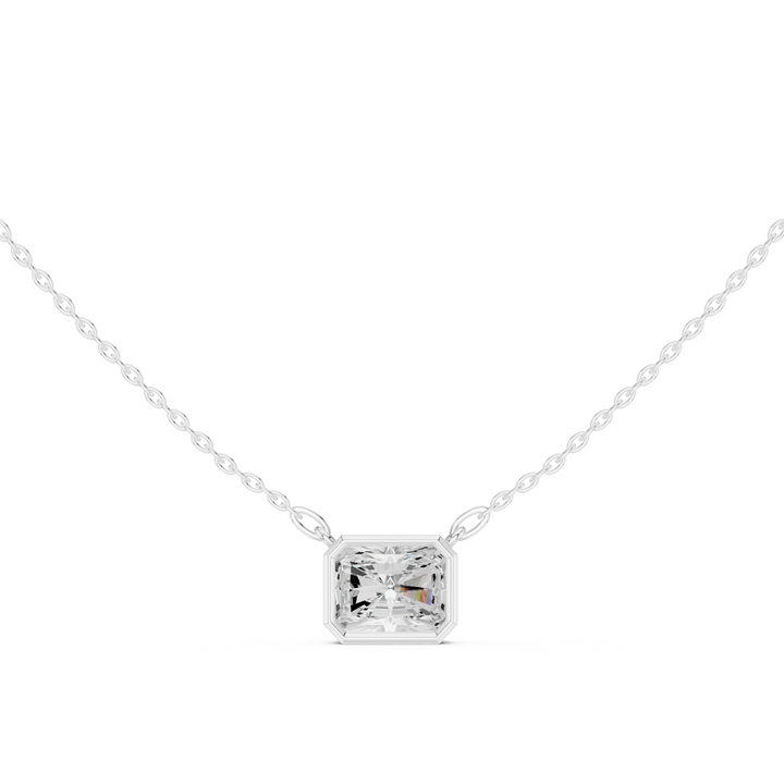 Radiant Cut Diamond Bezel Solitaire - P1135RA