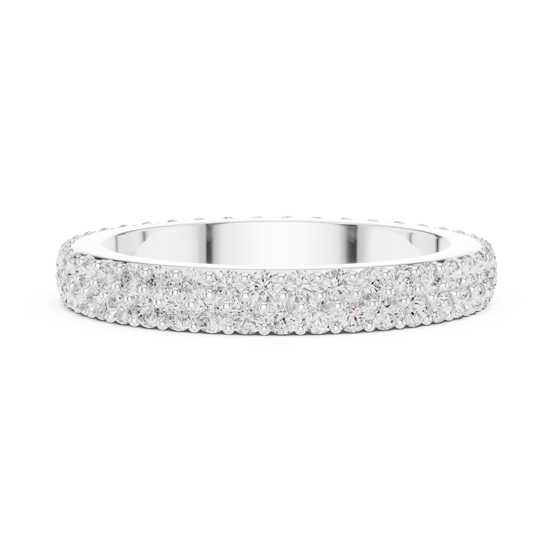 Double Row Round 1.2 ctw Diamond Eternity Band - B1182