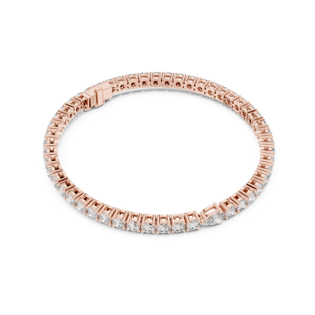 Pear Accent 5.75 ctw Diamond Tennis Bracelet - BC119