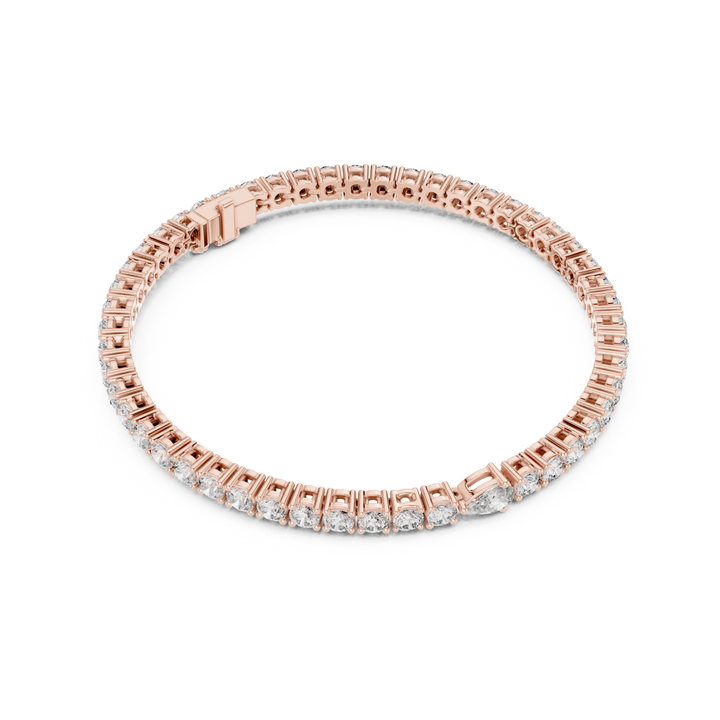 Pear Accent 5.75 ctw Diamond Tennis Bracelet - BC119