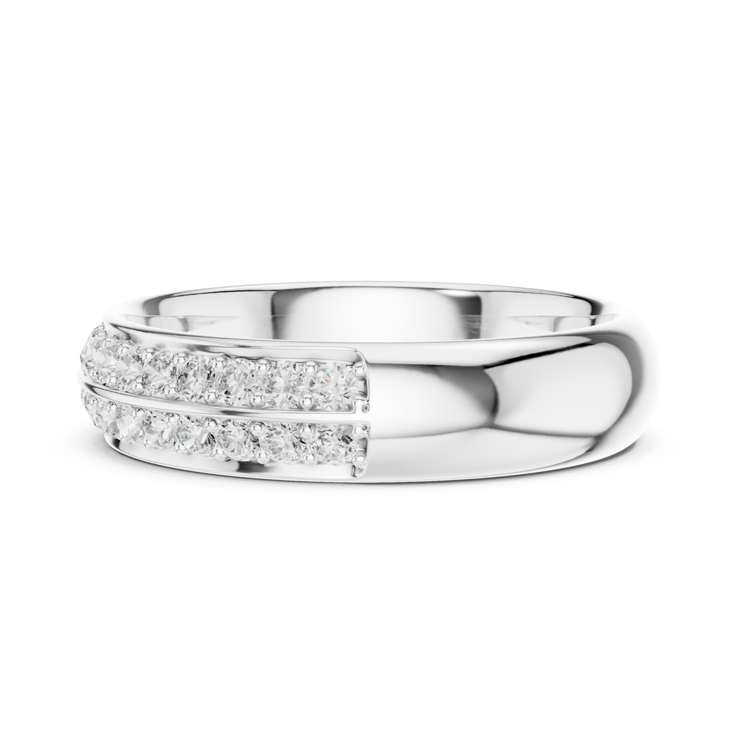 Double Row Round 0.54 ctw Diamond Band - B1185