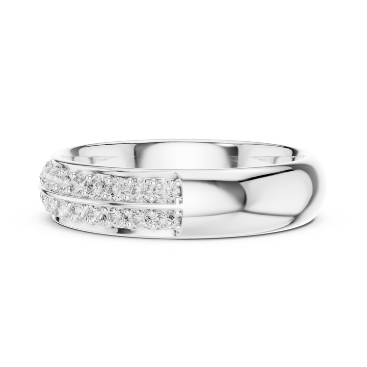 Double Row Round 0.54 ctw Diamond Band - B1185