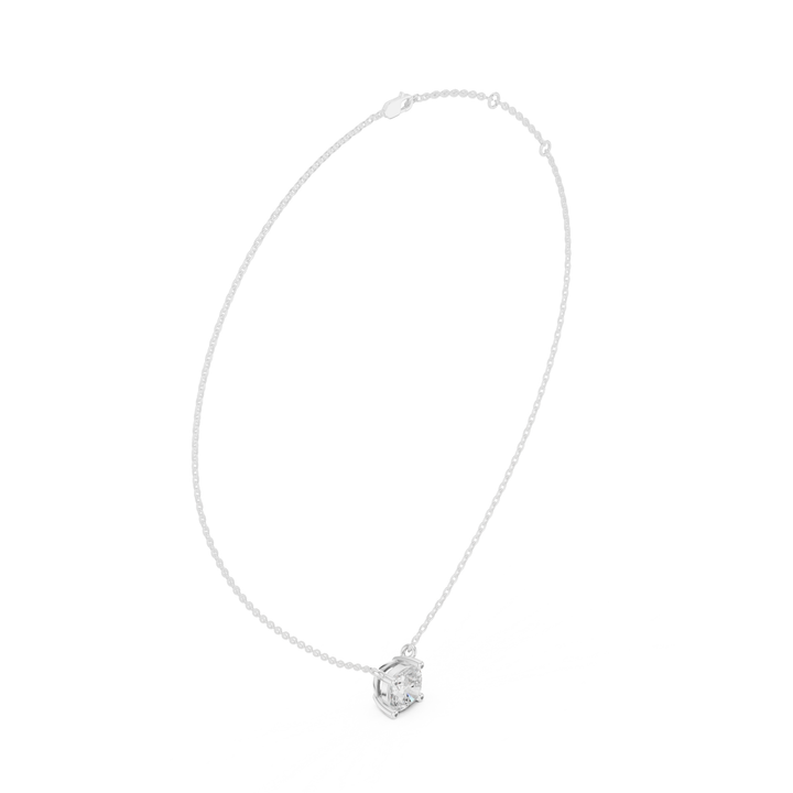 Cushion Cut Diamond Solitaire Pendant - P1134CU