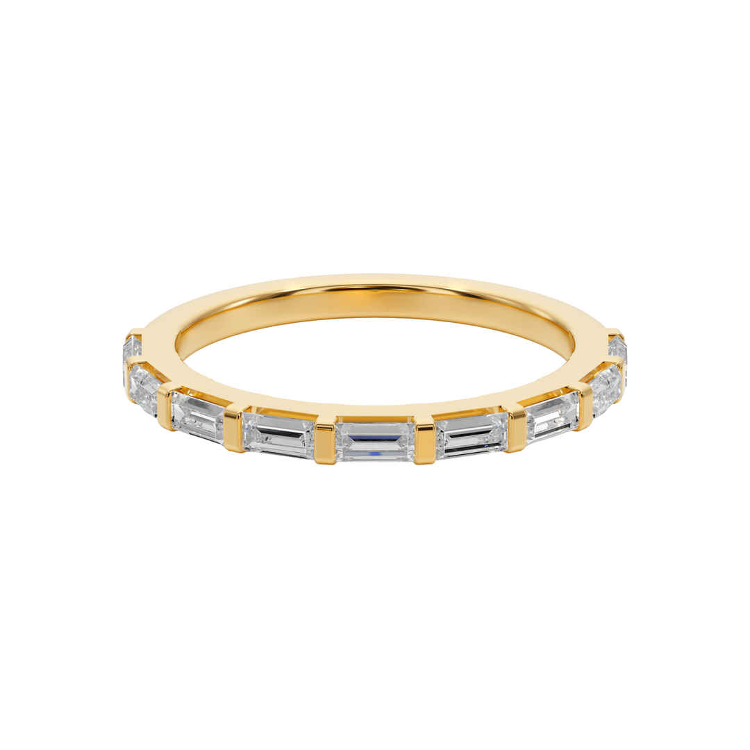 The Horizon Baguette Wedding Band - B1013