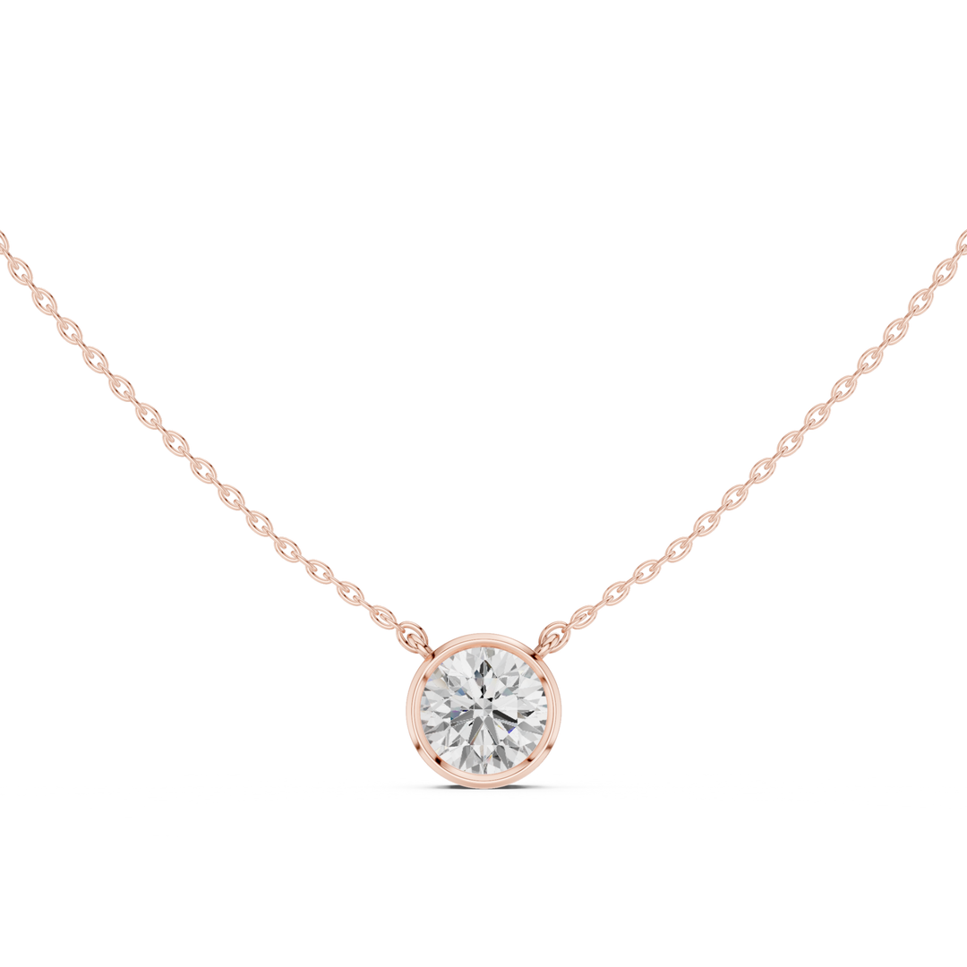 Round Cut Diamond Bezel Solitaire - P1135RD
