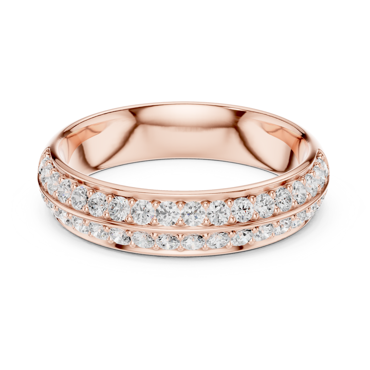 Double Row Round 0.54 ctw Diamond Band - B1185