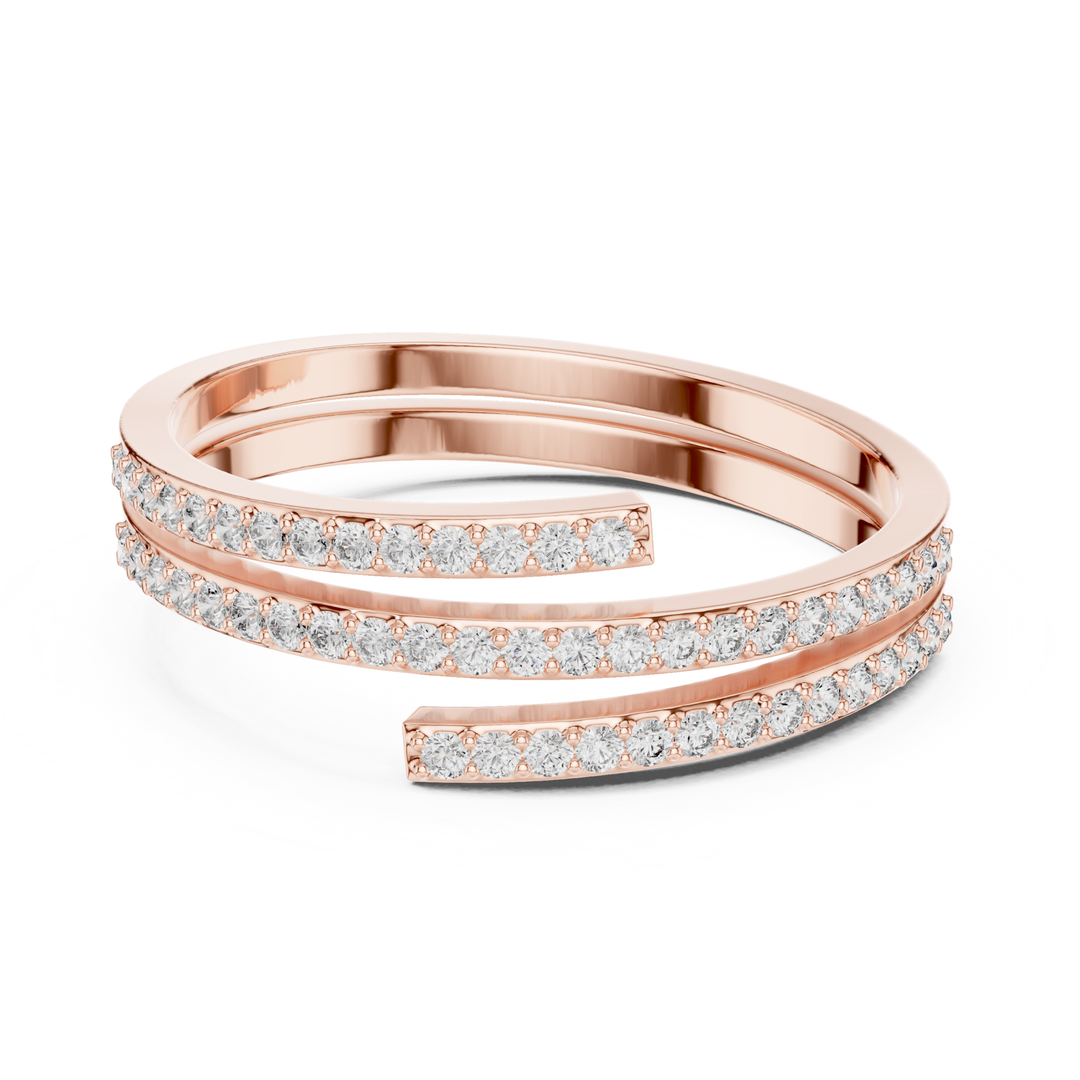 Spiral Wrap Diamond Band - B1148