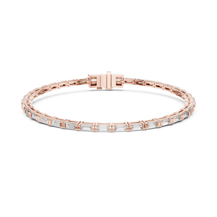 Baguette 3.7 ctw Lab Diamond Tennis Bracelet - BC126