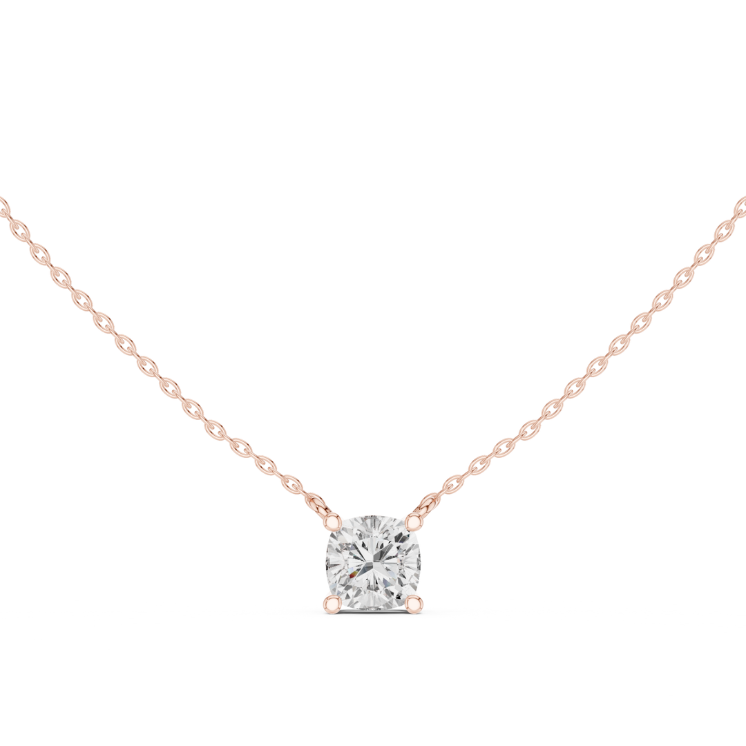 Cushion Cut Diamond Solitaire Pendant - P1134CU