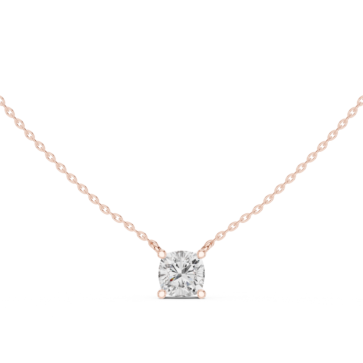 Cushion Cut Diamond Solitaire Pendant - P1134CU