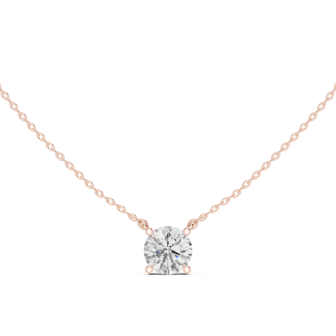 Round Cut Diamond Solitaire Pendant – P1134RD