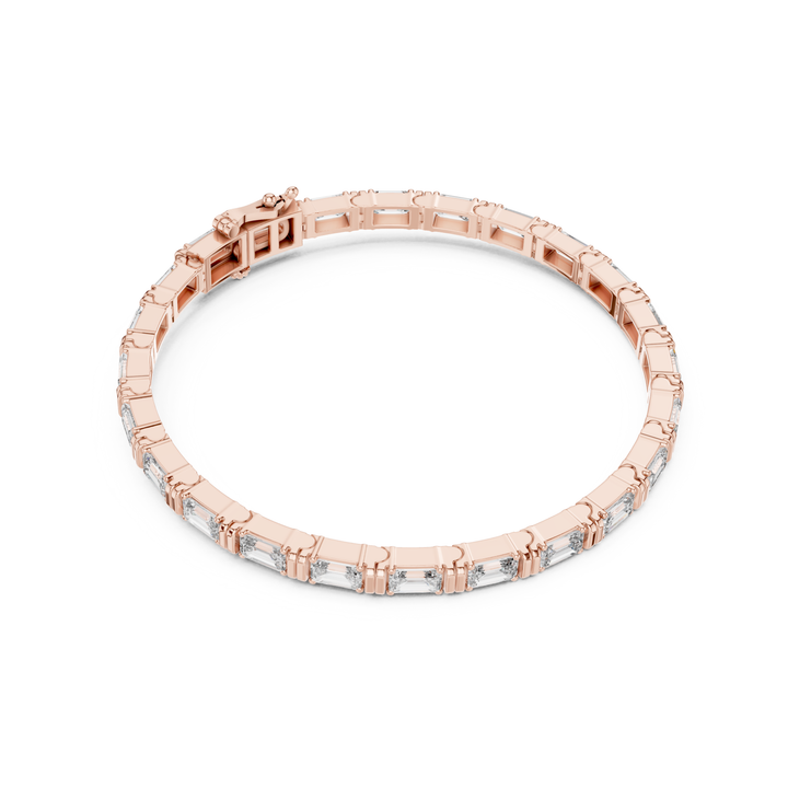 Linear Emerald 8.9 ctw Lab Diamond Tennis Bracelet - BC127