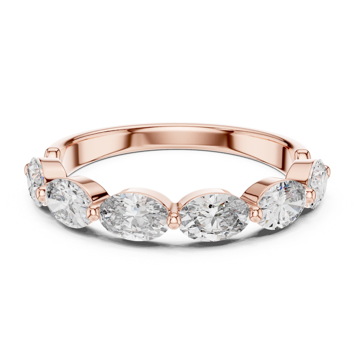 Oval 1.5 ctw Diamond Wedding Band - B1125