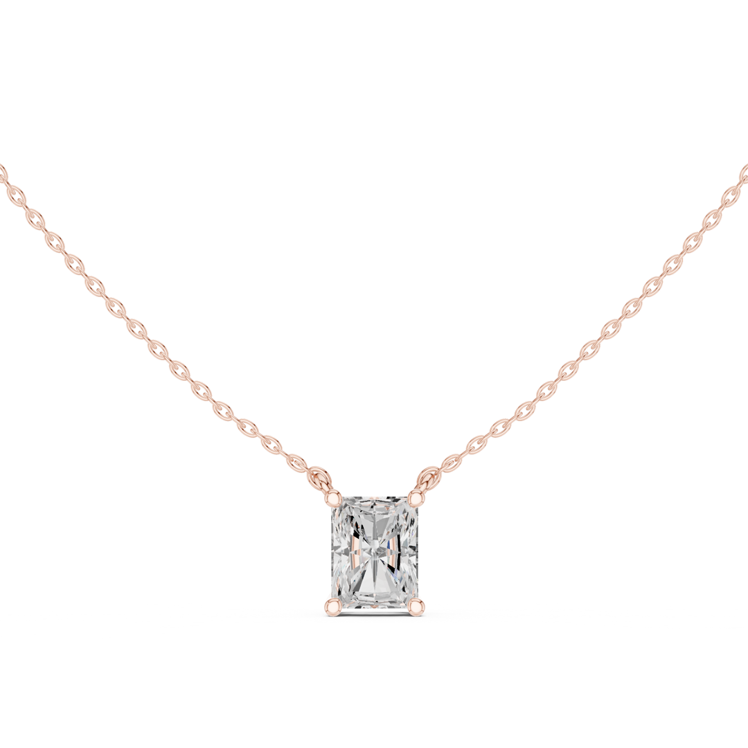 Radiant Cut Diamond Solitaire Pendant - P1134RA