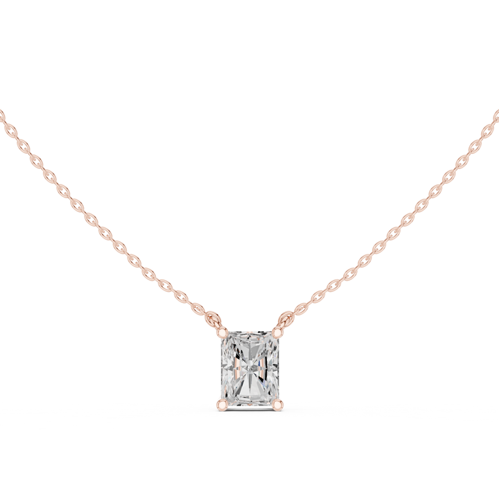 Radiant Cut Diamond Solitaire Pendant - P1134RA