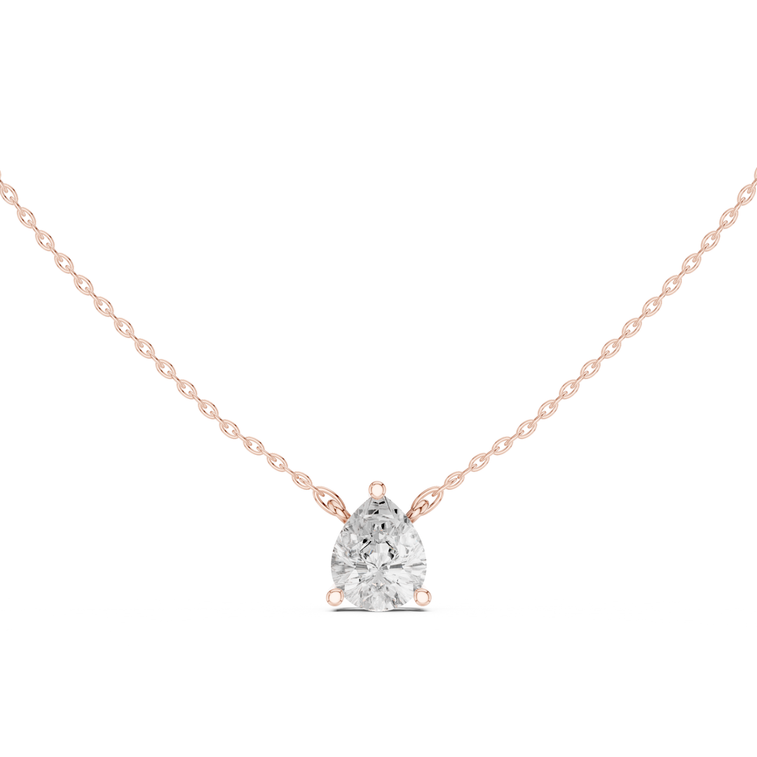 Pear Cut Diamond Solitaire Pendant - P1134PE