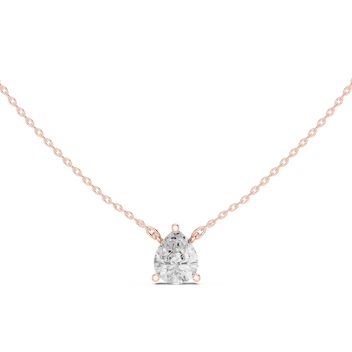Pear Cut Diamond Solitaire Pendant - P1134PE